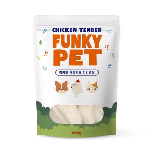 펑키펫 동결건조간식 치킨텐더, 1개, 200g