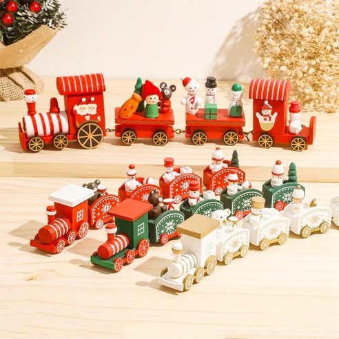 원목 미니 기차를 통해 크리스마스 분위기를 한층 높여보세요.