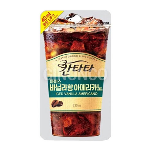 칸타타 아이스 바닐라 아메리카노 230ml, 10개 컵얼음 Best Top5