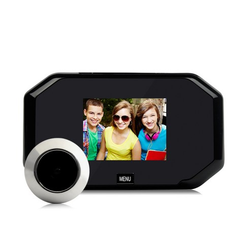 30BH 3 "TFT는 스크린 1.0MP 안전에 의하여 숨겨지는 초인종 무선 들여다 보는 구멍을 착색했습니다, 15x8.5x2cm, 블랙, 아크릴로 니트릴 부타디엔 스티렌 플라스틱