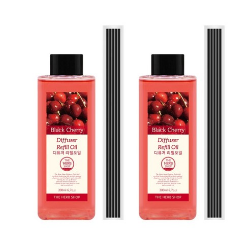 더허브샵 디퓨저리필 오일, 블랙체리, 200ml, 2개
