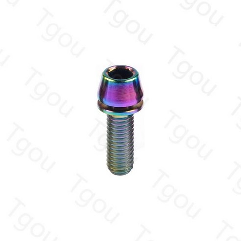 Tgou-티타늄 볼트 M6x18/20mm 와셔 포함 육각 헤드 나사 자전거 디스크 브레이크 스템 클램프, 02 금_01 M6_01 18mm