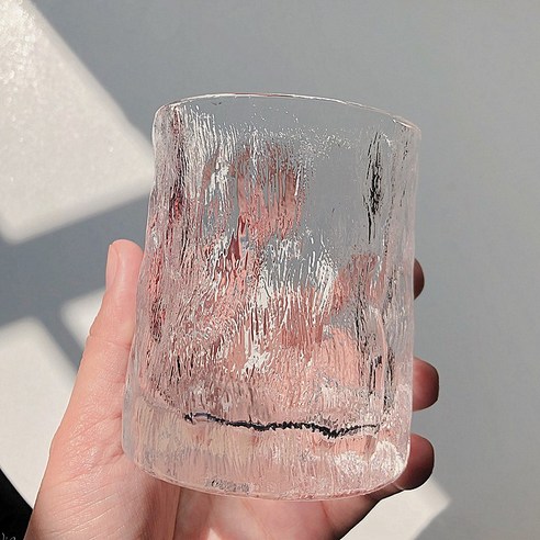 DFMEI 물컵 바람잔 망치무늬 와인잔 단순잔 우유잔 주스잔, DFMEI 내열투명 270ML/구경 7*높이 9cm