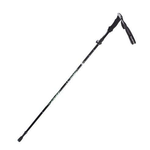 5 섹션 야외 접이식 트레킹 폴 휴대용 초경량 알루미늄 워킹 하이킹 N0PC, {"크기":"하나"}, Black