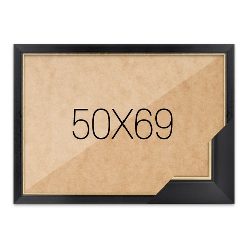 퍼즐액자 50x69 고급형 슬림 엣지블랙, 단품