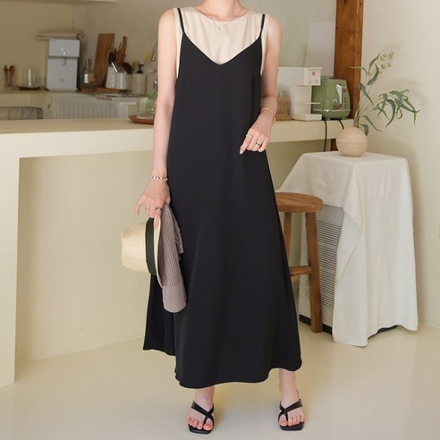 뷔스티에원피스 뷔스티에원피스 보에리에 여성용 버튼 플리츠 뷔스티에 롱 원피스 데일리앤 리디아 여성 브이넥 레이어드 뷔스티에 끈나시 슬립 롱 원피스