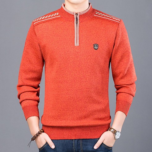Mao새로운 가을 겨울 한국어 스타일 스웨터 청소년 긴 소매 기본 스웨터 스탠드 칼라 남성 패션 남자 도매
