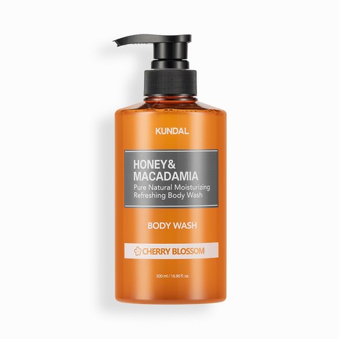 쿤달 허니 앤 마카다미아 퓨어 바디워시 체리블라썸, 500ml, 3개