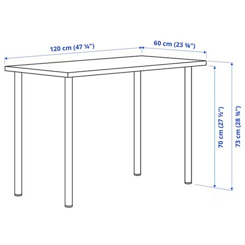 이케아 LAGKAPTEN 테이블 (120x60)+ADILS 기본다리세트