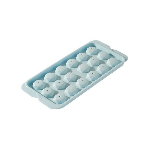 뚜껑이 달린 원구 얼음 격자 플라스틱 얼음 금형 냉장고 얼음 금형 얼음 상자 원형 얼음 모형 얼음 상자, 테이퍼 블루(18칸)