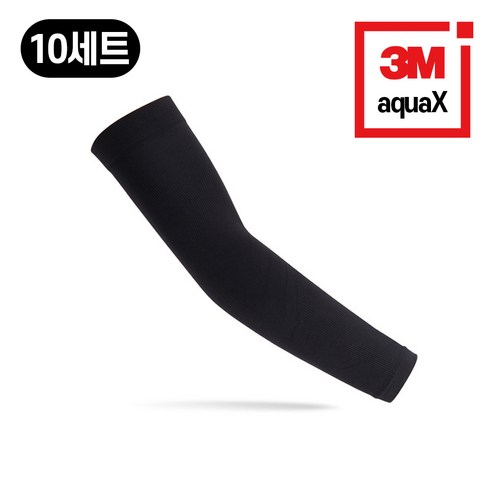 3M 쿨토시 자외선 차단 팔토시, 일반형 블랙, 10세트