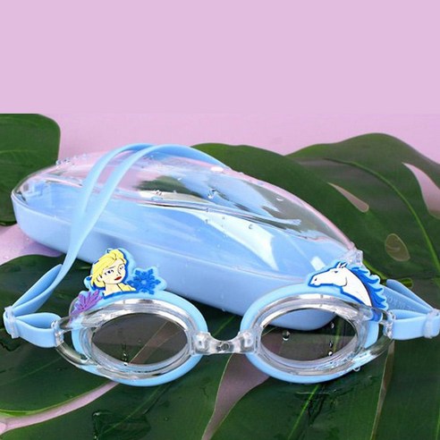 블레스 겨울왕국 엘사 공주 여아 아동 유아 어린이 물안경 수경 (FR0196) 겨울왕국2 파라다이스 FROZEN2 Paradise Swimming Goggles, 블루