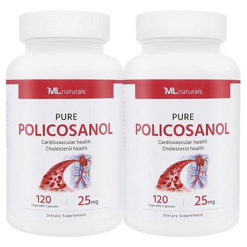 마이라이프 내추럴스 폴리코사놀 25mg (총지방족 95%/옥타코사놀 61%), 120정, 2개