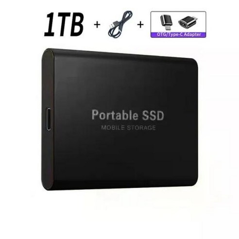 하드 디스크 드라이브 내장형 외장형 정품 SSD 휴대용 외장 저장 장치 노트북 USB 31 1TB 500GB, 없음, 15.Black 1TB