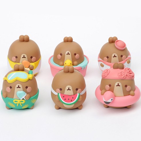 몰랑이의 여름휴가 몰랑이 랜덤 피규어 시즌2 (6종세트), 1세트
