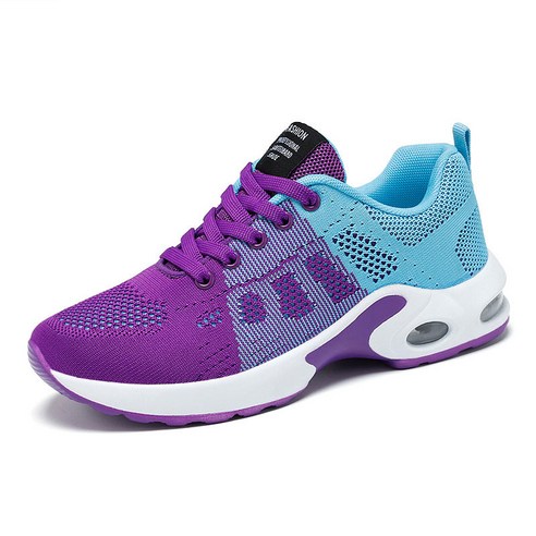 여성 에어쿠션 초경량 운동화 니트런닝화 Women''s sports shoes, 성 에어쿠션 운동화 메쉬 초경량 워킹화 슬릴소녀