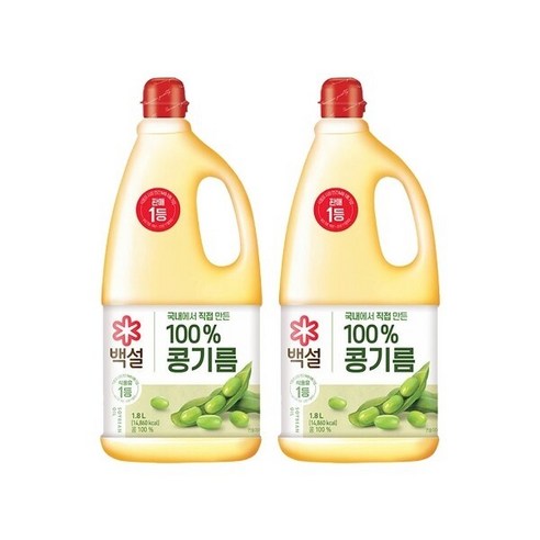 메온셀 백설 콩기름 1.8L x2개