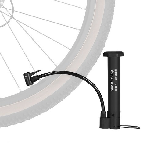 시그니처베이지 자전거 휴대용 펌프 공기주입기 YPZ140, 1개, 블랙