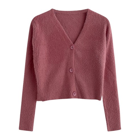 스웨터 코트 카디건 여성 단색 간단한 가을 새로운 닫기 피팅 모든 일치하는 패션 짧은 롱 소매 탑