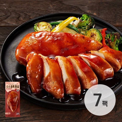 굽네 소스듬뿍통살 닭가슴살 숯불바베큐맛, 110g, 7개 - 간편닭가슴살 | 쿠팡