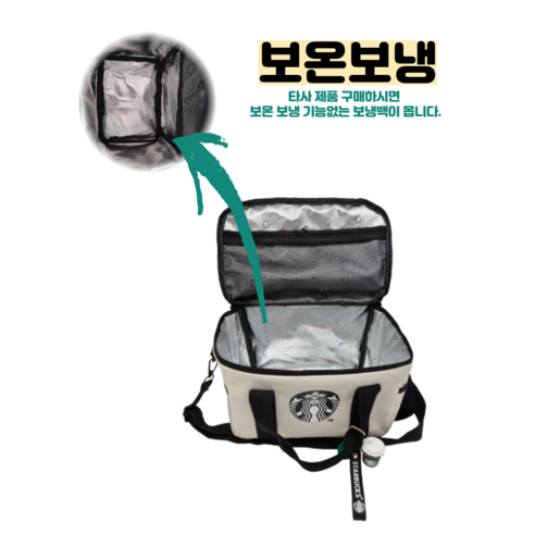 냉기 보관과 편리함을 겸비한 스타벅스 쿨러백 숄더백
