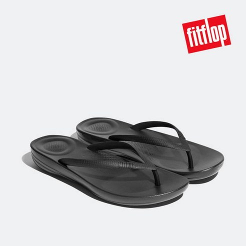 공식판매처 핏플랍 아이쿠션 페더 쪼리 플립플랍 ALL BLACK 629713