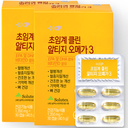 염증수치 낮추는 음식 중성지방 눈케어 손발저림 혈액순환 콜레스테롤 도움, 2개, 30정