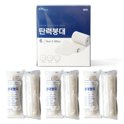 상처엔 뉴스킨케어 탄력붕대 6인치(15cmX190cm) 6개입 개별포장, 1세트, 6롤
