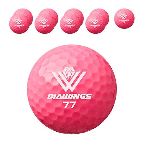 다이아윙스 고반발 비거리 전용 장타 골프공 2피스 42.8mm M2, 핑크, 1개입, 20개