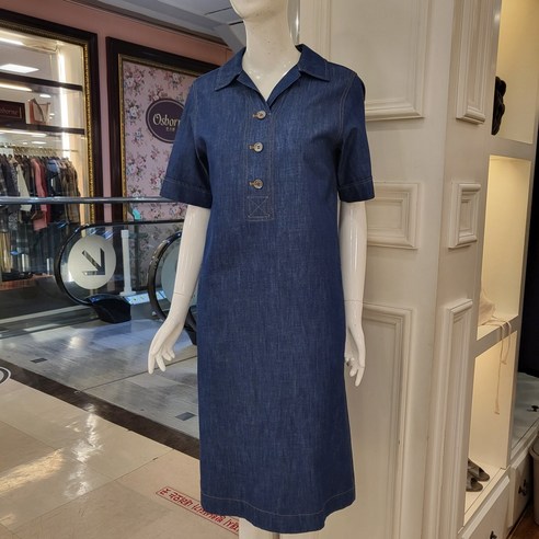 BCBG 비씨비지 여름23 샤브레 데님 원피스 B3B4O6292