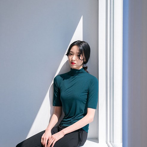 온더프 우아한 라인 라틴 여성 댄스복 오부목티, 청녹색