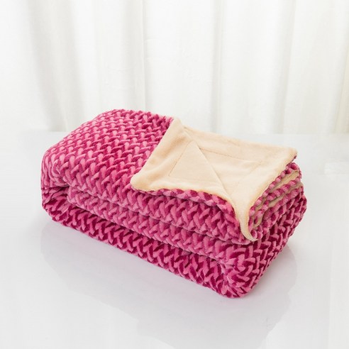 [LF] 체크 무늬 및 커버 잠자는 이불 Sherpa 양가죽 대형 소프트 침대보 침대 겨울 담요, {"크기":"120x150cm"}, pink
