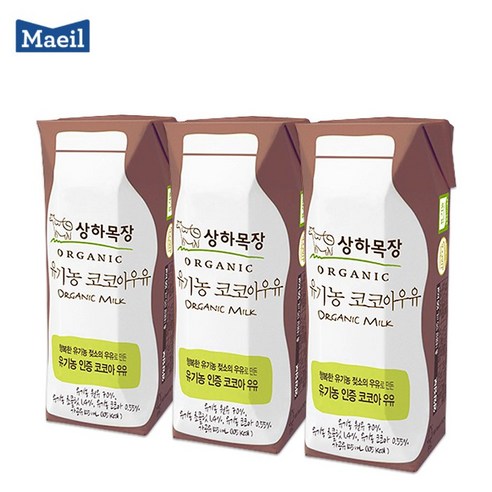 상하목장 유기농 코코아 우유, 125ml, 12개