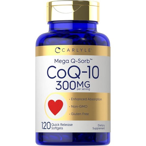 칼라일 CoQ10 300mg 코엔자임 Q-10 블랙 페퍼 소프트젤 120개, 칼라일 CoQ10 300mg 소프트젤 120개, 1개 코큐텐 Best Top5