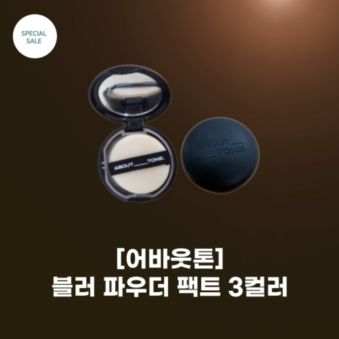 [본사정품] 어바웃톤 블러 파우더 팩트 3color 9g 매끈 블러링 밀착력 보송 자연스러운 ABOUTTONE BLUR POWDER PACT, 01 페어, 1개