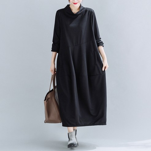 ANYOU 여성원피스여성 빅사이즈 면마원피스 원피스