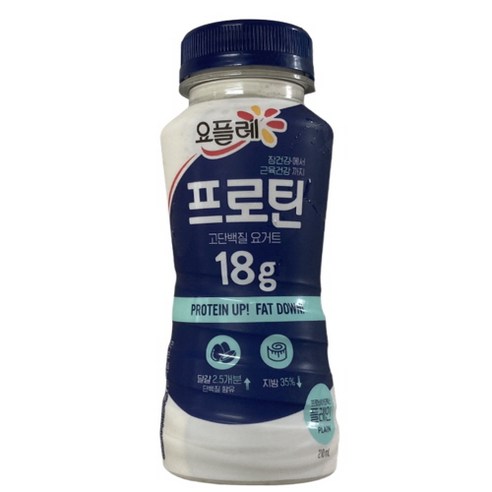 빙그레 요플레 프로틴 요구르트 드링크 플레인 210ml 7개, 빙그레 요플레 프로틴 플레인 210ml 7개