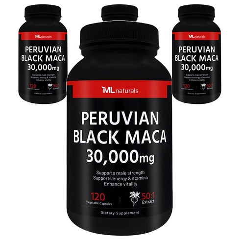 마이라이프내추럴스 페루비안 블랙 마카 30000mg 베지터블 캡슐, 4개, 120정