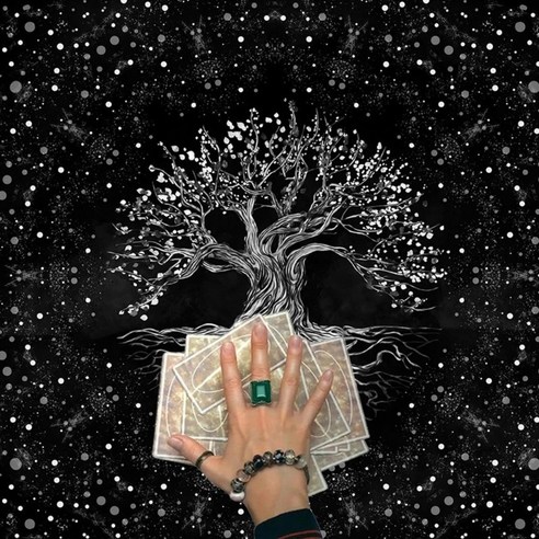 신은 카드 테이블 천을 태피스트리 생명의 나무 타로 카드 식탁성 점성술 타로 마법 마법 데크 천, [04] TLB70 50x50
