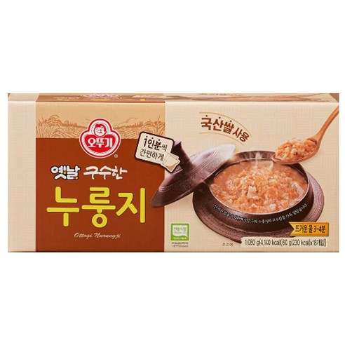 오뚜기 고소한 옛날 누룽지 1080g, 1봉 오뚜기누룽지