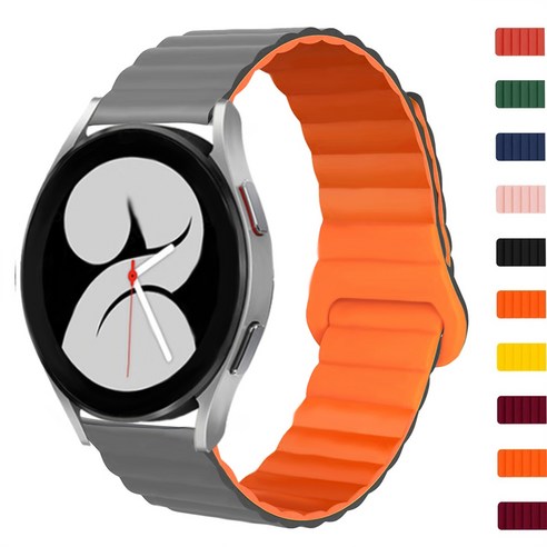 삼성 갤럭시 와치 4 클래식 46mm 42mm 스트랩 Galaxy Watch 4 44mm 40mm 고무 자기 흡입 손목 밴드 20mm 22mm 시계줄, #3, 갤럭시 와치 4 클래식 42mm