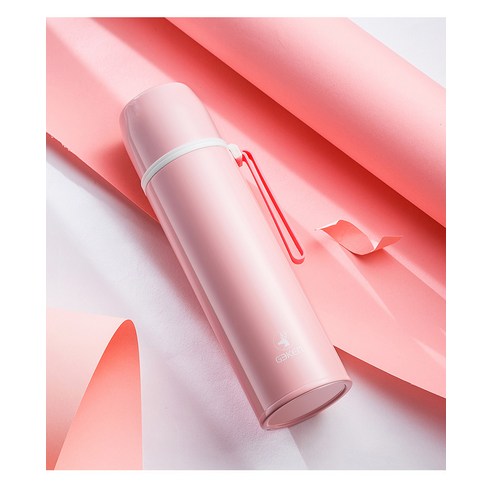 로프 머그잔 간단한 스테인레스 스틸 진공 머그잔, 부드러운 미스트 파우더, 350ml