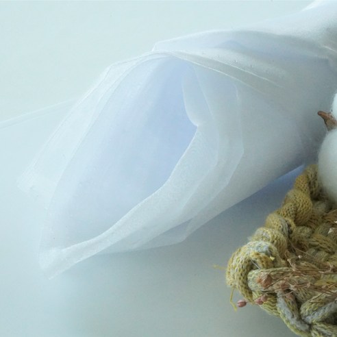 패브릭몰 노방 오간자 크리스탈 원단 무지 대형사이즈 한복 망사 시스루촬영 패티코트, 화이트