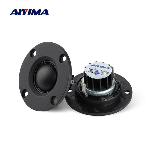 AIYIMA 2Pcs 52MM 오디오 휴대용 스피커 6옴 30W 돔 실크 필름 트위터 ABS 트리블 스피커 스피커 알루미늄 라디에이터 포함