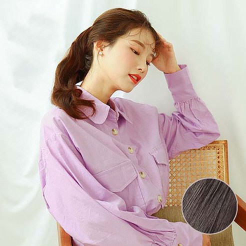 가발매니아 에스닉 35cm 올림머리 포니테일 가발 2초포니, 내츄럴브라운