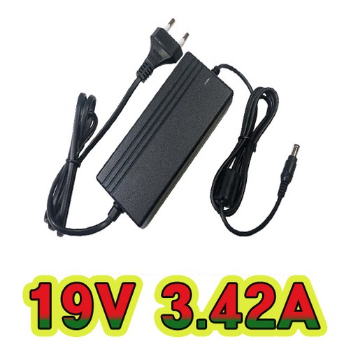 순흥전기 어댑터 19V 3.42A 전원선일체형 SMPS 19V 3420mA 어댑터 아답터 직류전원장치