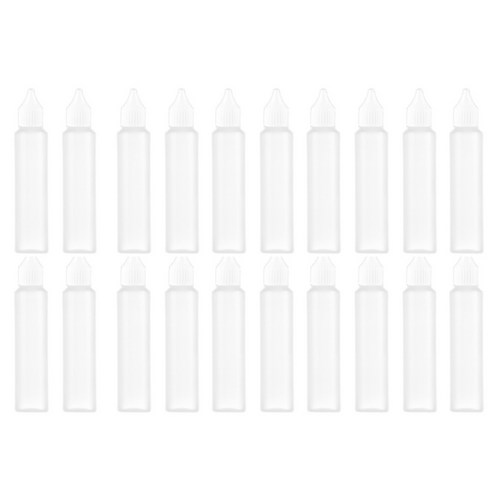 27리빙 휴대용 화장품 뾰족캡 소분공병 20개, 50ml 콘 뾰족 화이트