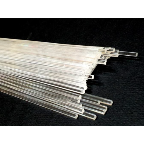 아크릴 막대 토퍼막대 케이크토퍼 사각 막대 케이크픽 3T x 20cm, 50개, 투명