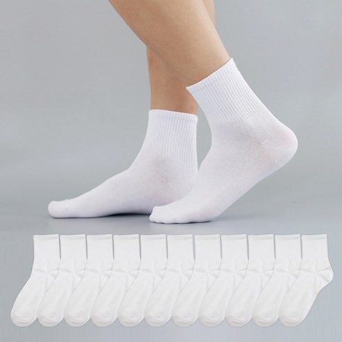   Sockswip Men's Quality Band Medium Neck Socks 12 Pairs