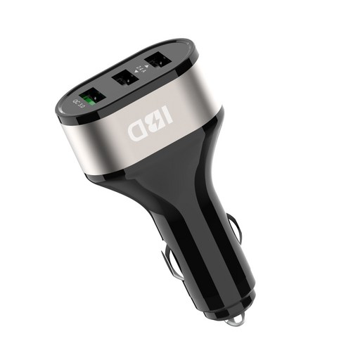 QC3.0 급속충전 USB 차량용 충전기 듀얼 USB type-c PD 급속충전기 끌기, 검은 색